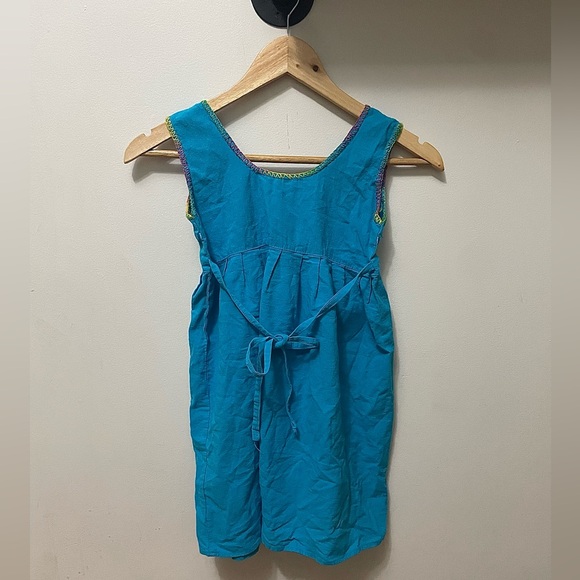 Blue embroidered butterflies and flowers children's summer/spring easter dress 6 - Picture 4 of 4